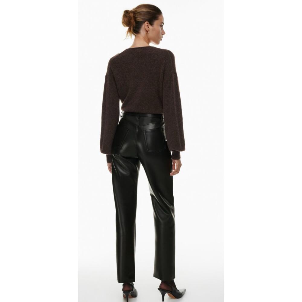 Wilfred The Melinda Pant High-waisted Vegan Leather Straight Leg Sz 10 - Picture 6 of 12